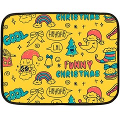 Colorful Funny Christmas Pattern Cool Ho Ho Ho Lol Double Sided Fleece Blanket (Mini) 