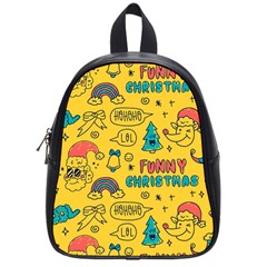 Colorful Funny Christmas Pattern Cool Ho Ho Ho Lol School Bag (Small)