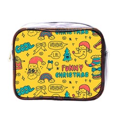 Colorful Funny Christmas Pattern Cool Ho Ho Ho Lol Mini Toiletries Bag (One Side)