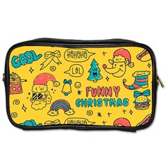 Colorful Funny Christmas Pattern Cool Ho Ho Ho Lol Toiletries Bag (Two Sides)