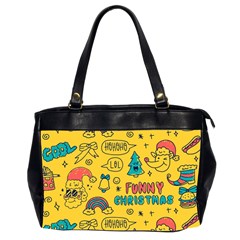 Colorful Funny Christmas Pattern Cool Ho Ho Ho Lol Oversize Office Handbag (2 Sides)