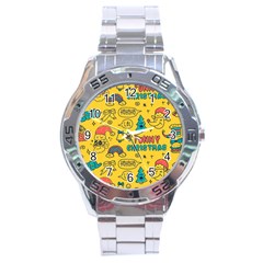 Colorful Funny Christmas Pattern Cool Ho Ho Ho Lol Stainless Steel Analogue Watch