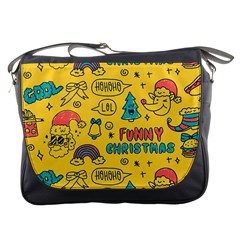 Colorful Funny Christmas Pattern Cool Ho Ho Ho Lol Messenger Bag