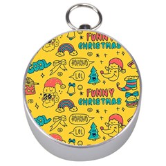 Colorful Funny Christmas Pattern Cool Ho Ho Ho Lol Silver Compasses