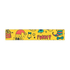 Colorful Funny Christmas Pattern Cool Ho Ho Ho Lol Flano Scarf (Mini)