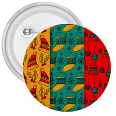 Hand Drawn Christmas Pattern Collection Pattern 3  Buttons by Vaneshart