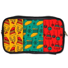 Hand Drawn Christmas Pattern Collection Pattern Toiletries Bag (one Side) by Vaneshart