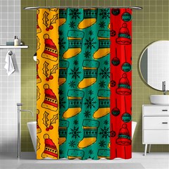 Hand Drawn Christmas Pattern Collection Pattern Shower Curtain 48  X 72  (small)  by Vaneshart