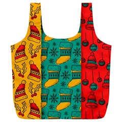 Hand Drawn Christmas Pattern Collection Pattern Full Print Recycle Bag (xl) by Vaneshart