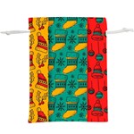 Hand Drawn Christmas Pattern Collection Pattern  Lightweight Drawstring Pouch (XL) Front