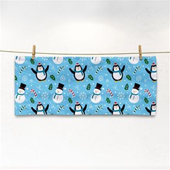 Colorful Funny Christmas Pattern Cartoon Hand Towel by Vaneshart