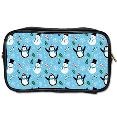 Colorful Funny Christmas Pattern Cartoon Toiletries Bag (two Sides) by Vaneshart