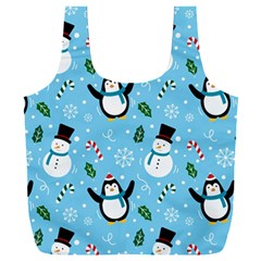 Colorful Funny Christmas Pattern Cartoon Full Print Recycle Bag (xxxl) by Vaneshart