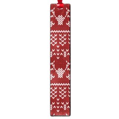 Beautiful Knitted Christmas Pattern Red Large Book Marks by Vaneshart