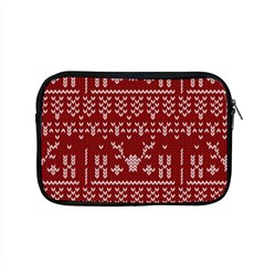 Beautiful Knitted Christmas Pattern Red Apple Macbook Pro 15  Zipper Case by Vaneshart