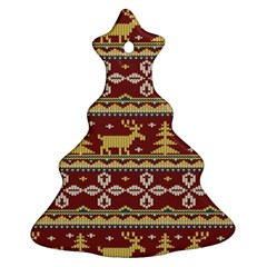 Beautiful Knitted Christmas Pattern Xmas Ornament (christmas Tree)  by Vaneshart