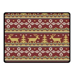 Beautiful Knitted Christmas Pattern Xmas Double Sided Fleece Blanket (small)  by Vaneshart