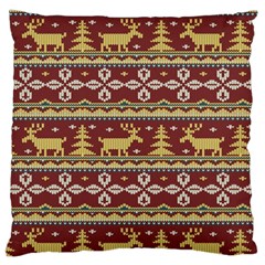 Beautiful Knitted Christmas Pattern Xmas Standard Flano Cushion Case (one Side) by Vaneshart