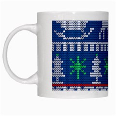 Knitted Christmas Pattern White Mugs by Vaneshart