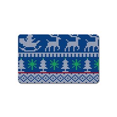 Knitted Christmas Pattern Magnet (name Card) by Vaneshart