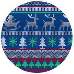 Knitted Christmas Pattern Wooden Bottle Opener (round)