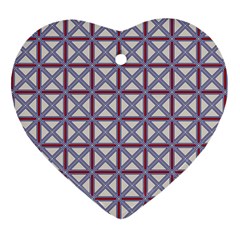 Df Donos Grid Heart Ornament (two Sides) by deformigo