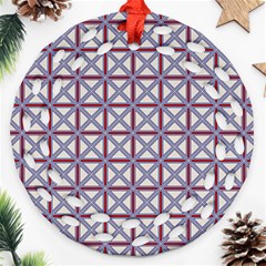 Df Donos Grid Round Filigree Ornament (two Sides) by deformigo