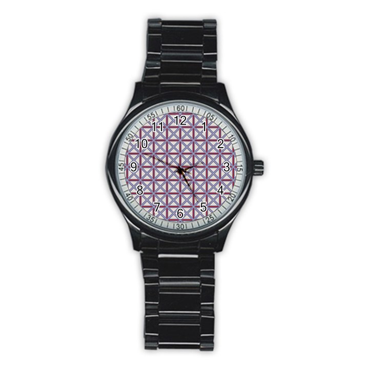 DF Donos Grid Stainless Steel Round Watch