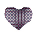 DF Donos Grid Standard 16  Premium Flano Heart Shape Cushions Front