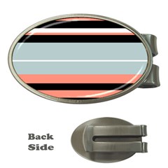 Bandes Orange/bleu/noir Money Clips (oval)  by kcreatif