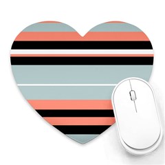 Bandes Orange/bleu/noir Heart Mousepads by kcreatif