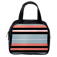 Bandes Orange/bleu/noir Classic Handbag (one Side) by kcreatif