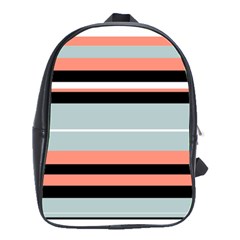 Bandes Orange/bleu/noir School Bag (large) by kcreatif