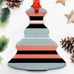 Bandes Orange/bleu/noir Ornament (christmas Tree)  by kcreatif