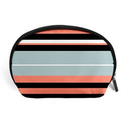 Bandes Orange/bleu/noir Accessory Pouch (large) by kcreatif