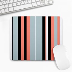 Bandes Orange/bleu/noir Large Mousepads by kcreatif