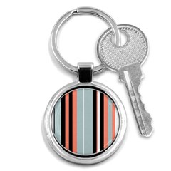 Bandes Orange/bleu/noir Key Chain (round) by kcreatif