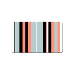 Bandes Orange/bleu/noir Magnet (name Card) by kcreatif