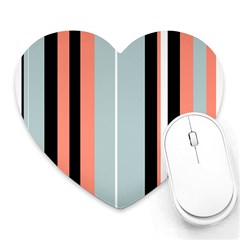 Bandes Orange/bleu/noir Heart Mousepads by kcreatif