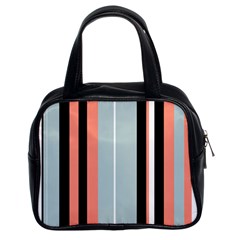 Bandes Orange/bleu/noir Classic Handbag (two Sides) by kcreatif