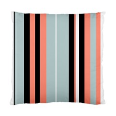 Bandes Orange/bleu/noir Standard Cushion Case (two Sides) by kcreatif