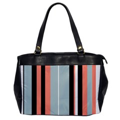 Bandes Orange/bleu/noir Oversize Office Handbag by kcreatif