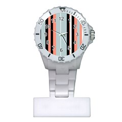 Bandes Orange/bleu/noir Plastic Nurses Watch by kcreatif