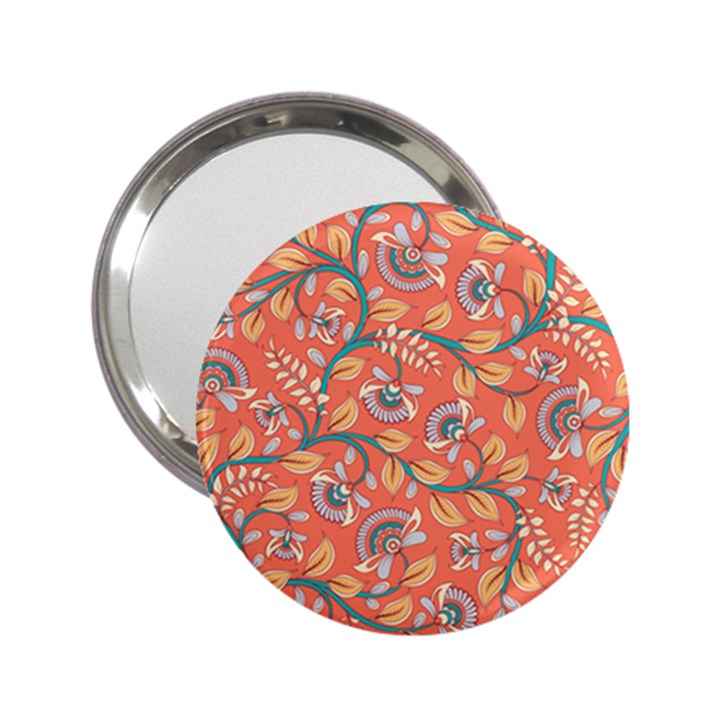 Coral Floral Paisley 2.25  Handbag Mirrors