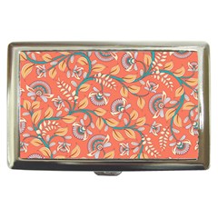 Coral Floral Paisley Cigarette Money Case