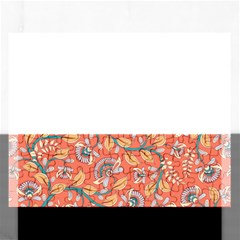 Coral Floral Paisley Rectangular Jigsaw Puzzl