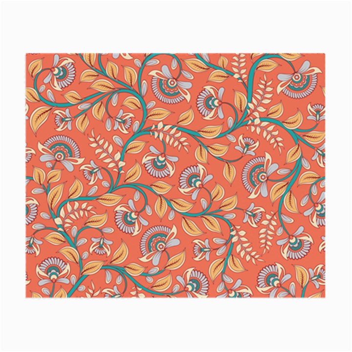 Coral Floral Paisley Small Glasses Cloth