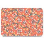 Coral Floral Paisley Large Doormat  30 x20  Door Mat