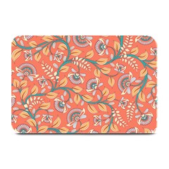 Coral Floral Paisley Plate Mats