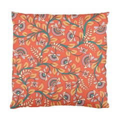 Coral Floral Paisley Standard Cushion Case (One Side)